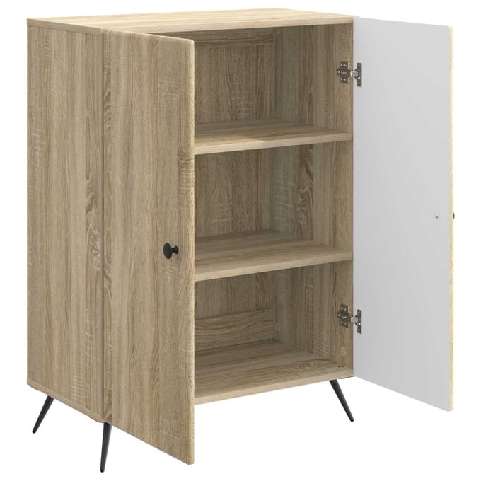 vidaXL - Dressoir - Sonoma - Eiken - 66 - x - 34,5 - x - 90 - cm - Bewerkt - hout