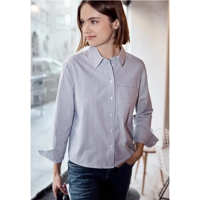 Gestreept overhemd blouse