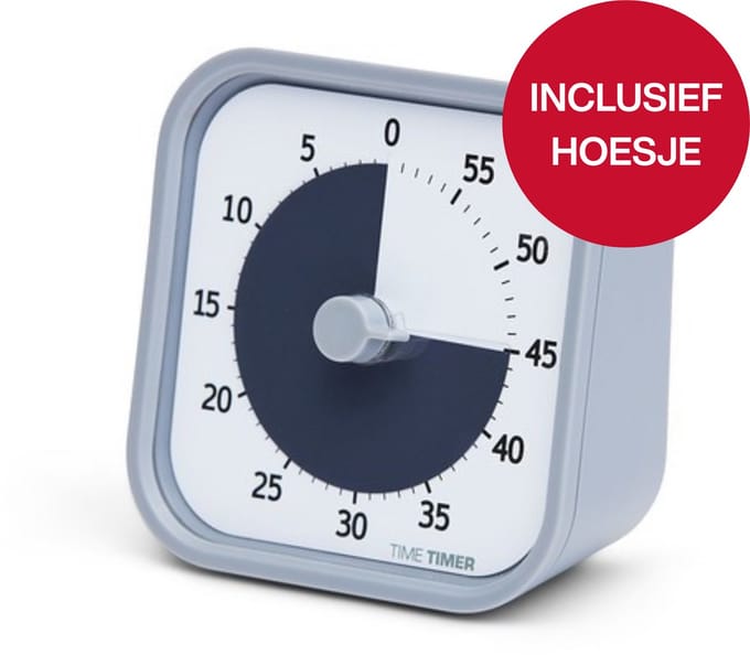 Time Timer® MOD Home Editie - Pale Scale - 60 Minuten - Inclusief Hoesje Cotton Ball White