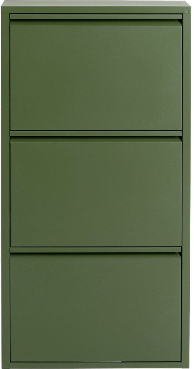 Schoenenkast Caruso olijf 3 laden Kare Design