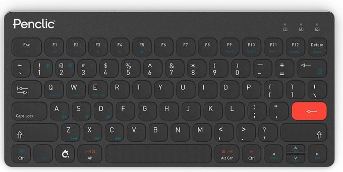 Penclic KB3 Compact Toetsenbord - Zwart - Bluetooth