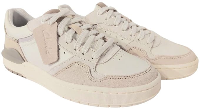 Clarks Sneaker Courtlite2 Lo Off White Suede