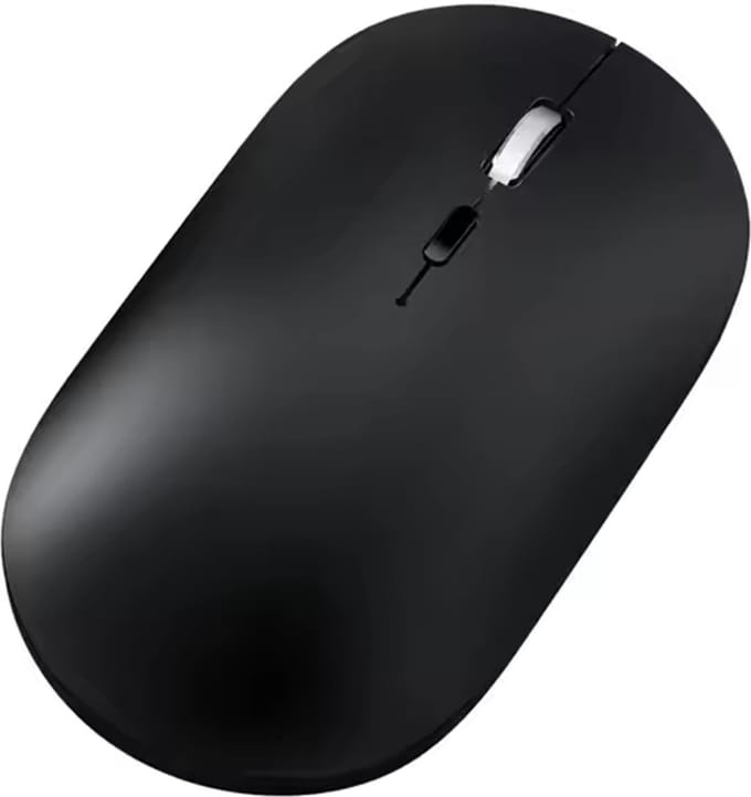 Ibley X2 Computermuis Zwart - Draadloze Oplaadbare Muis – Stil Klikken – Bluetooth 5.0 & USB – DPI Instelbaar – USB-C – Plug & Play