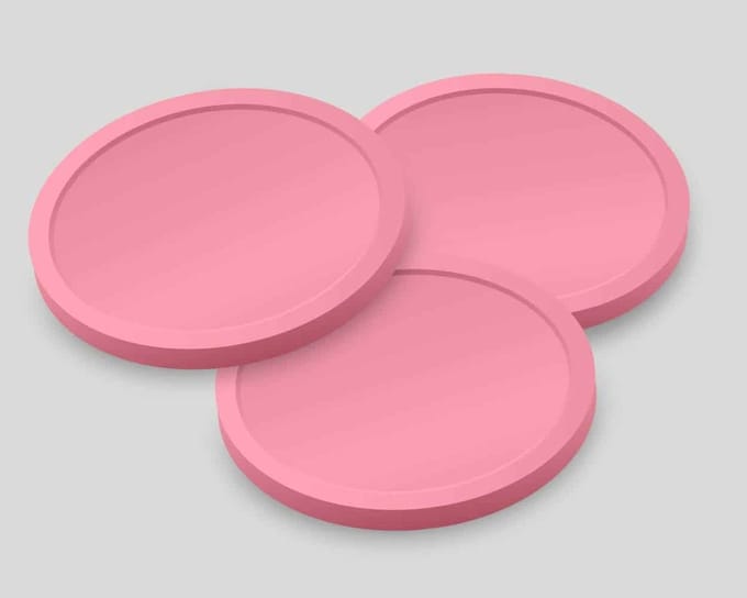 Blanco Consumptiemunten 29mm / Betaalmunten (per 250 stuks) - ROZE