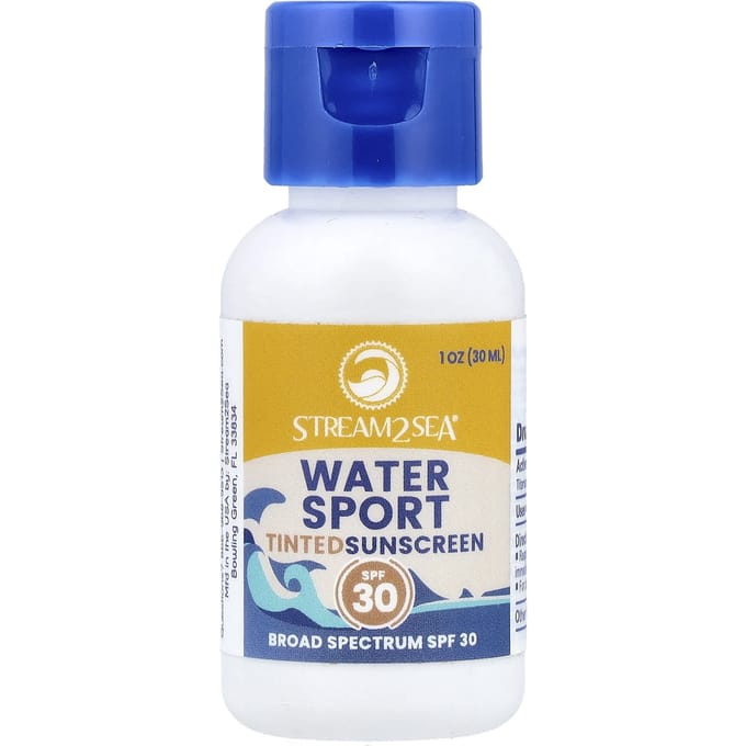 Stream2Sea, Water Sports Tinted Sunscreen, Spf 30, 30Ml(1Oz) yellow