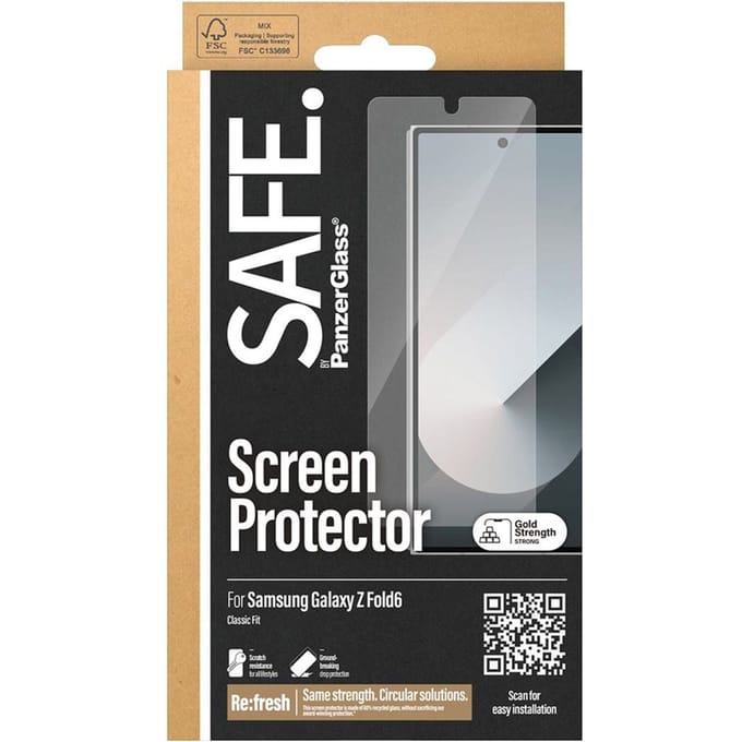 SAFE by PanzerGlass Ultra-Wide Fit Screenprotector geschikt voor Samsung Galaxy Z Fold 6