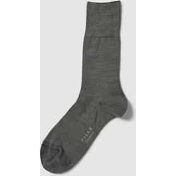 FALKE ClimaWool eenkleurig wol lyocell sokken heren grijs - maat 39-40