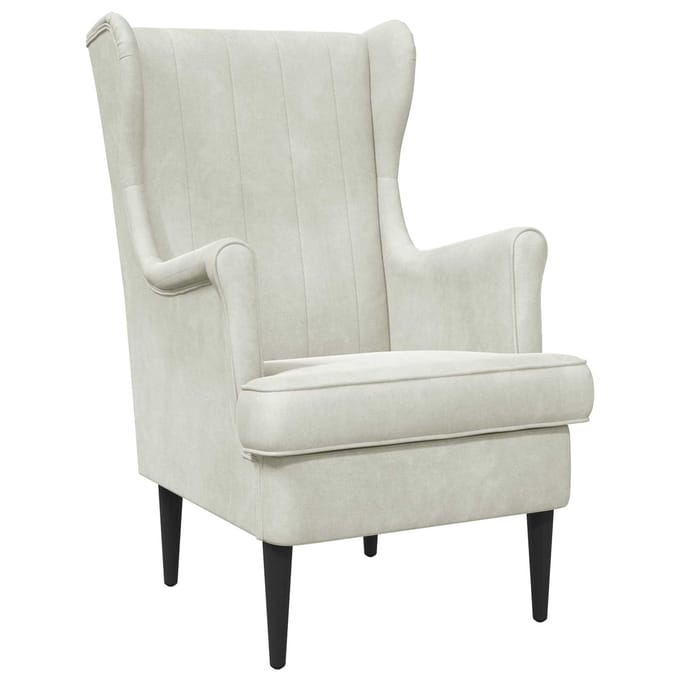 vidaXL - Fauteuil - Crèmekleurig - Fluweel