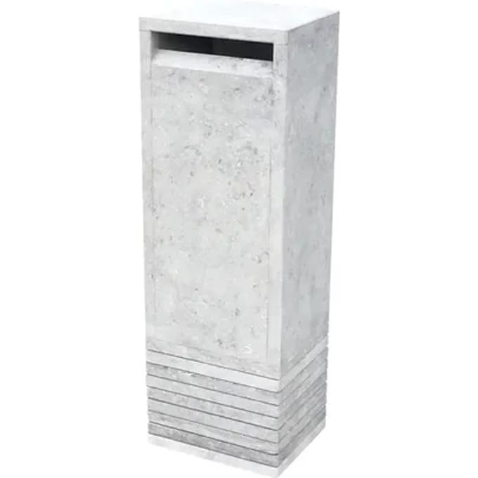 Staande Brievenbus Big Boss - Natuursteen - Lichtgrijs - 34x100x24cm