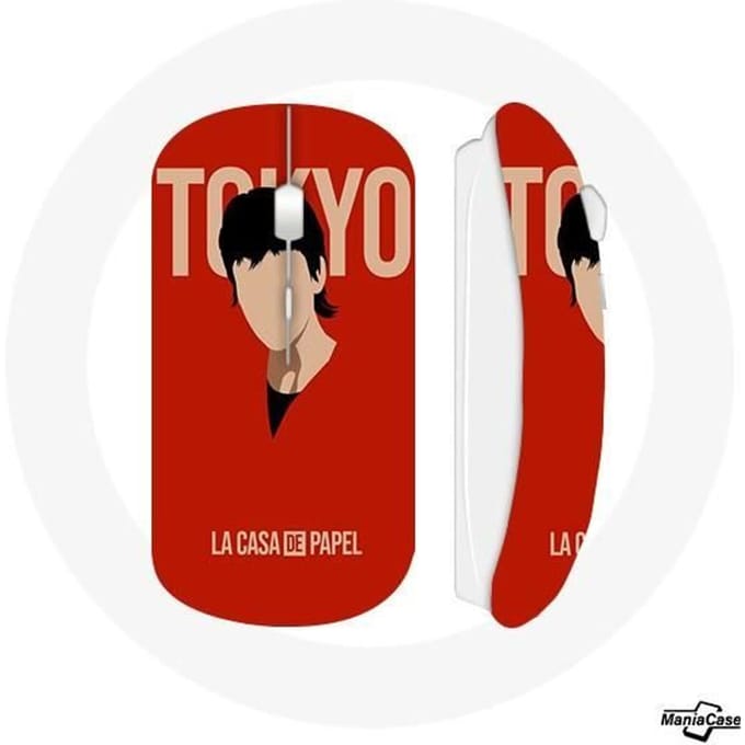 Souris Sans Fil - La Casa De Papel - Tokyo - Rouge - USB Wifi - Compatible Mac et PC