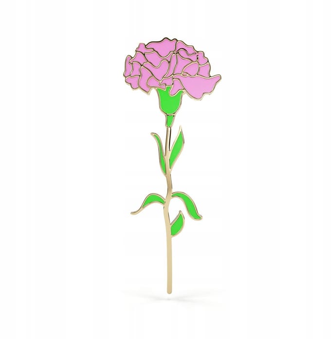 PINETS Broche 14K Vergold Anjer Bloem - Stijlvolle Damesaccessoire