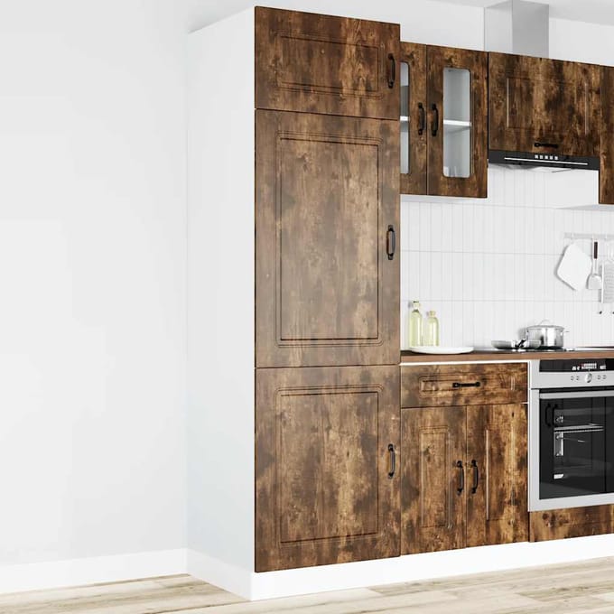vidaXL - Keukenkast - Kalmar - bewerkt - hout - gerookt - eikenkleurig