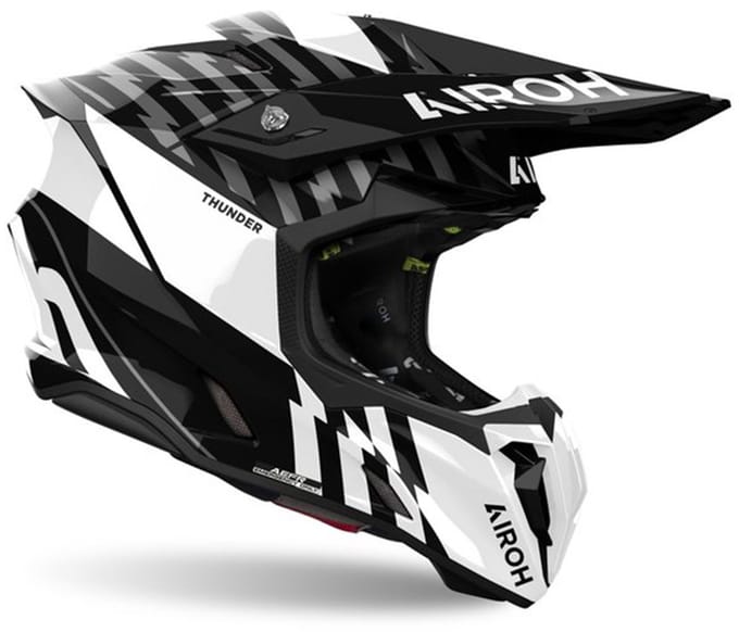 Airoh Twist 3 Thunder Zwart Wit Offroad Helm - Maat XXL - Helm