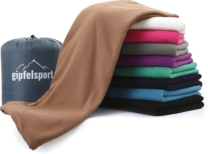 Lichte Microfleece Deken en Slaapzak - 185 x 150 cm, Ideaal voor Kamperen