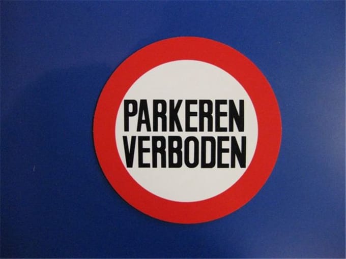 Repko bord rond "verboden te parkeren"