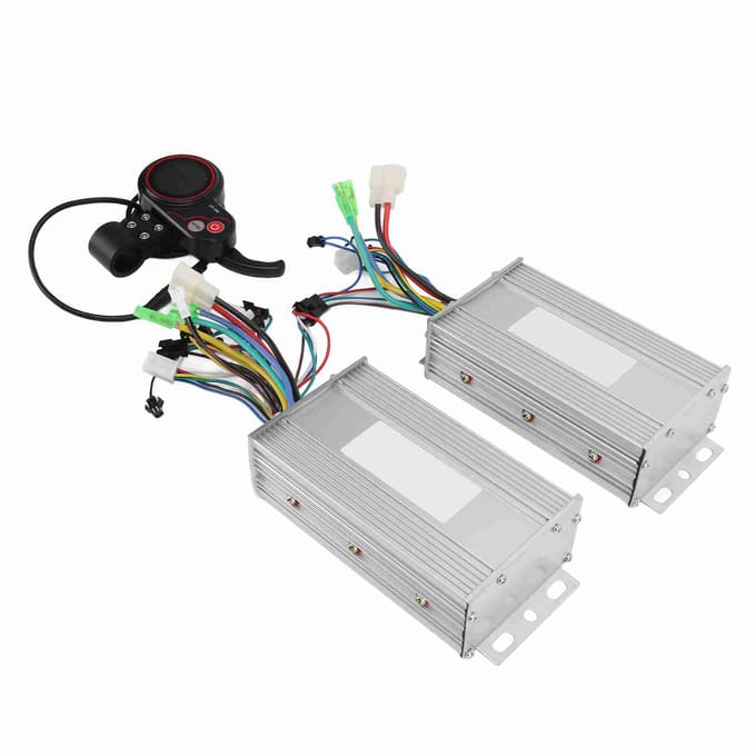 Contrôleur de moteur de vélo électrique double entraînement contrôleur de compteur LCD de vélo électrique white