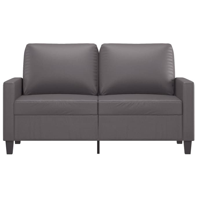 vidaXL - Tweezitsbank - 120 - cm - kunstleer - grijs