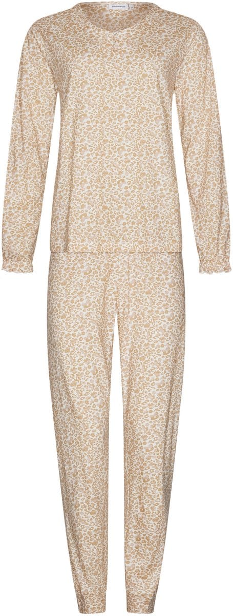 Pastunette - Beige Animal - Pyjama - Bio Katoen - Beige - Maat 48