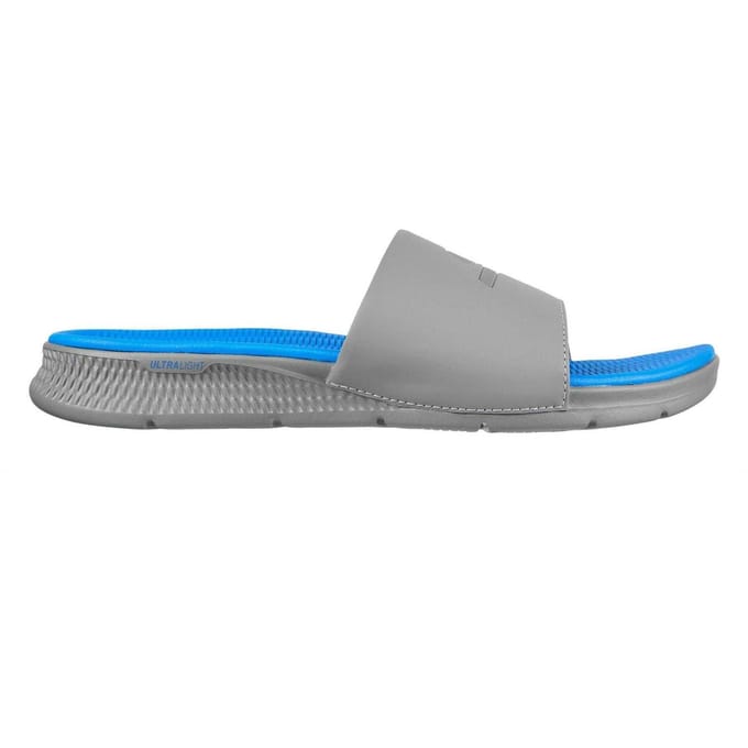 Skechers Heren Platte Sandalen (Houtskool/Blauw)
