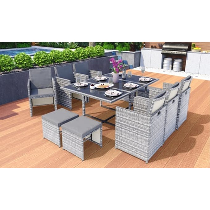 Polyrotan tuinset Vegas van het merk Swing & Harmonie: RC-C9 / Grijs