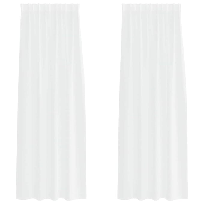 vidaXL Voile Gordijn 2 st Wit 245 x 140 cm Polyester