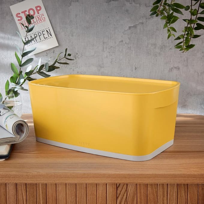 Leitz MyBox Cosy Klein met Deksel, Opbergdoos Fluweel grijs