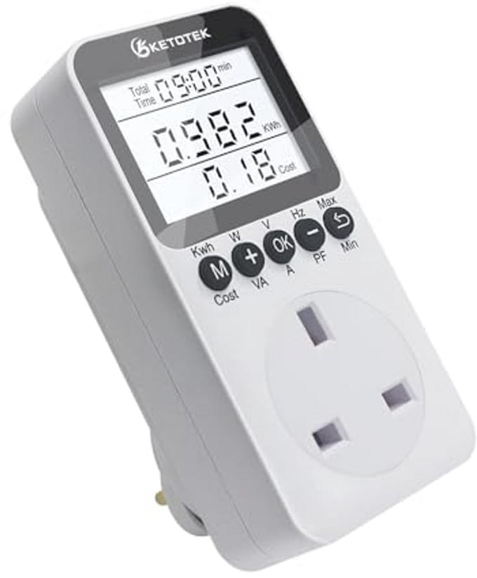Energiekosten Meter met Backlight - Multifunctionele Vermogensmeter voor Thuisgebruik
