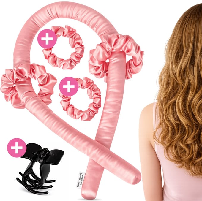 Heatless curls - Haarrollers - Krulspelden - Rollers haar - Incl. 2 scrunchies en 1 haarklip - Satijn - Soft & Silky