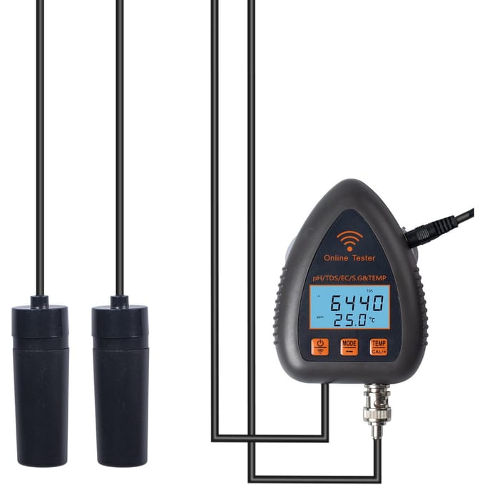 991W Bluetooth Wifi Digitale Waterkwaliteitstester Mini 5-in-1 Wateranalysator PH EC TDS S.G EU Plug