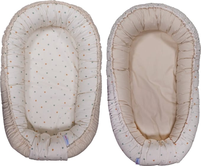 MamaLoes Babynest - 45 x 70 cm - Wasbaar - Omkeerbaar - Stippen