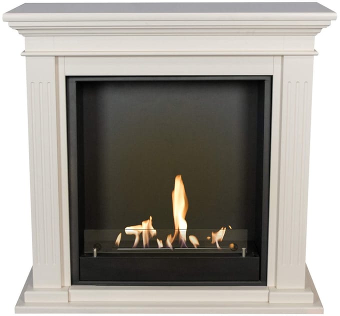 Xaralyn Bio-ethanol open haard - Cadiz BST-MDF - Witte houten haardombouw - 3 KW verwarming