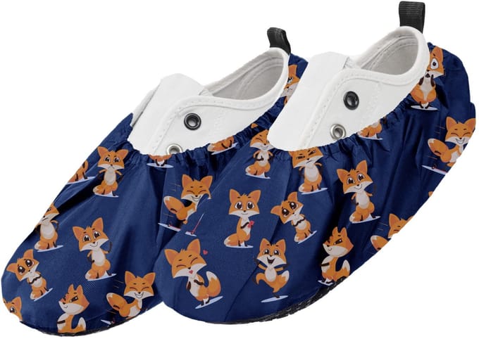 FEROCITY - Schoenovertrekken - Antislip, herbruikbaar - Unisex - Kinder - EU 31-37 - Polyester - Vossen