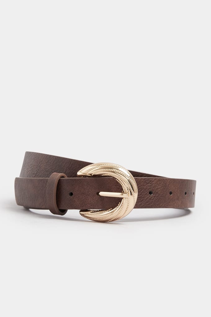 Yours Bruine Riem Met Gedraaide Gespsize 50-52