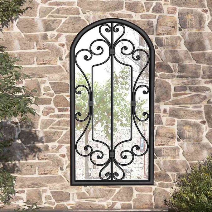 Vidaxl Lustre de Jardin, Noir, 70x30 cm, Cadre en Fer