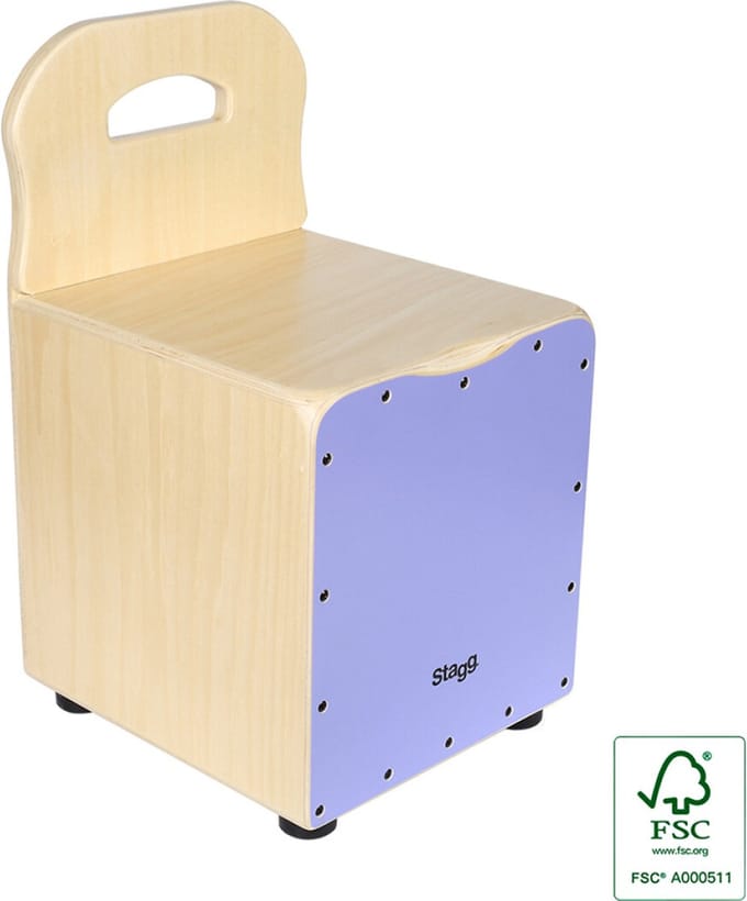 Stagg CAJ-KID PP echte cajon voor kinderen paars