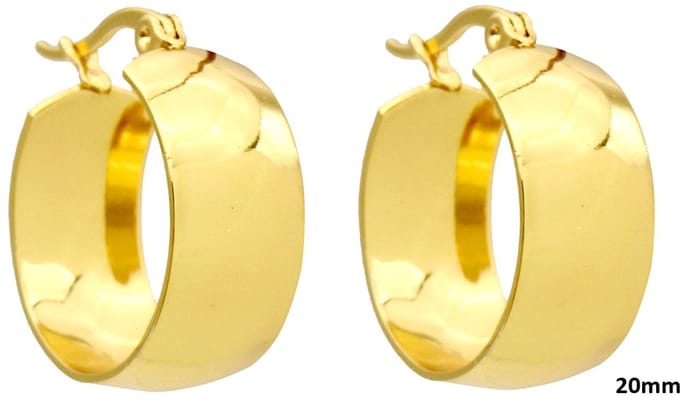 Oorbellen - RVS - 20 mm