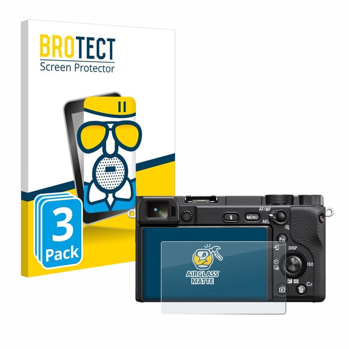 BROTECT - Screenprotector voor Sony Alpha 6400A - Folie Beschermfolie Beschermglas matte 3 Stuks