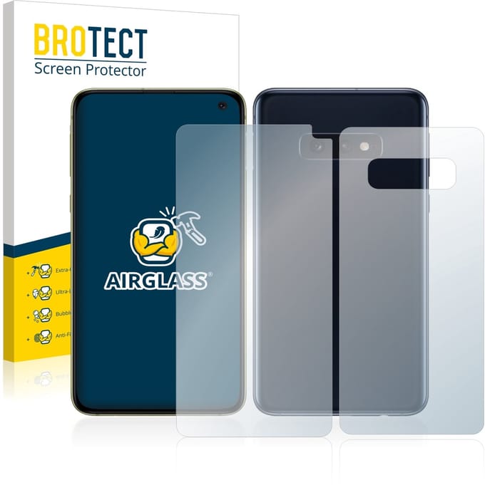 Screenprotector voor Samsung Galaxy S10e (Voor+Achter) Beschermglas transparant
