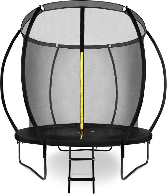 Tuinspringen Trampoline voor Kinderen 3+, Buitentrampoline met Ladder en Veiligheidsnet