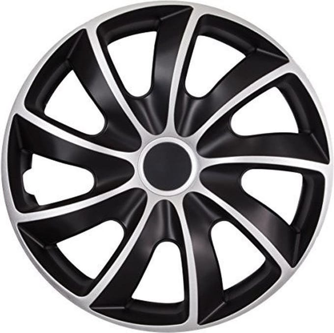 NRM QUAD BICOLOR CS Wieldoppen  13 " - 4 stuks zwart en zilver