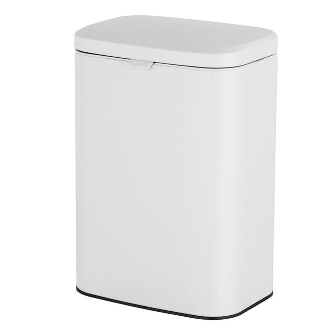 Gft-afvalbakje - 8 liter - metaal - wit