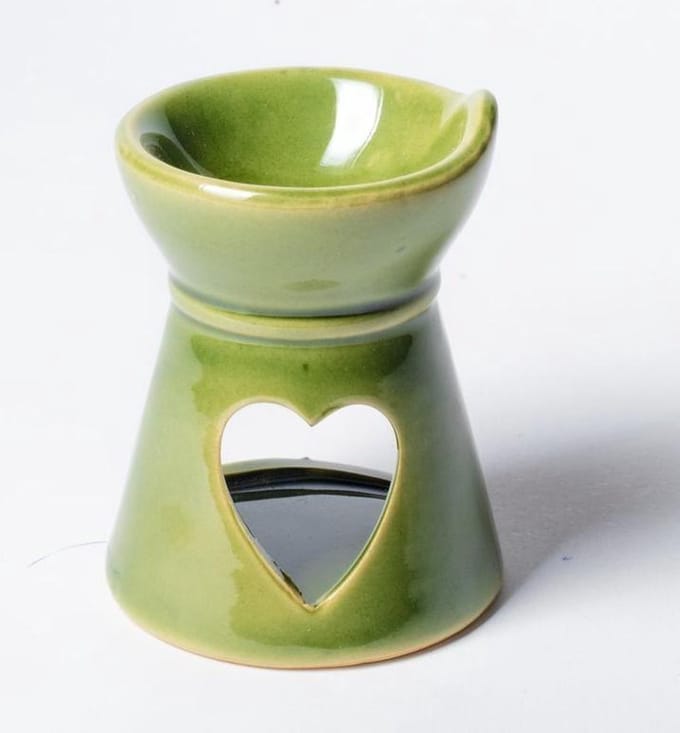 Aromatische wasbrander Hart Groen - 8x6.5 cm