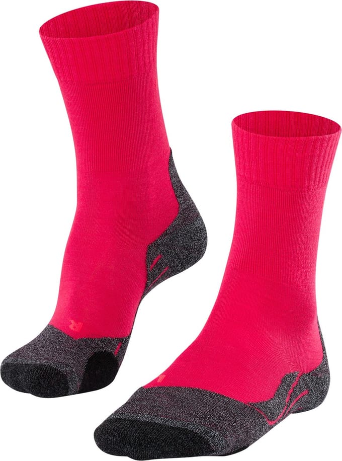 FALKE TK2 anti-blaar dik wol functioneel materiaal wandelsokken dames rood - maat 41-42