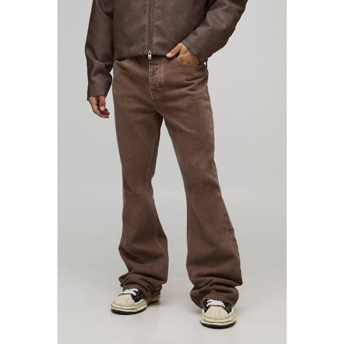 Extreme Wijduitlopende Gewassen Jeans | Brown | Size 32R
