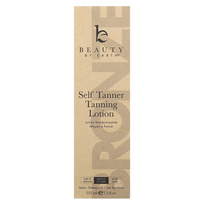 Beauty By Earth, Lotion autobronzante, moyenne à foncée, 225 ml (222 ml) beige