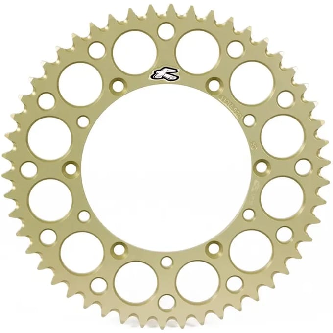 Couronne moto ultra-light anti-modder anodisé dur Renthal Suzuki DR 350 520