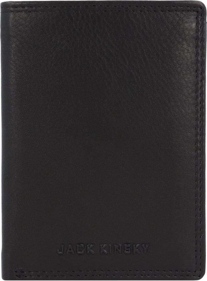 Jack Kinsky Brisbane Portemonnee RFID Leer 9 cm - Jongens - Staand formaat - schwarz