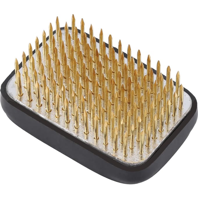 Vierkante Bloemschikspeld Ikebana Kenzan Bloemdecoratie Fixeerschikgereedschap beige