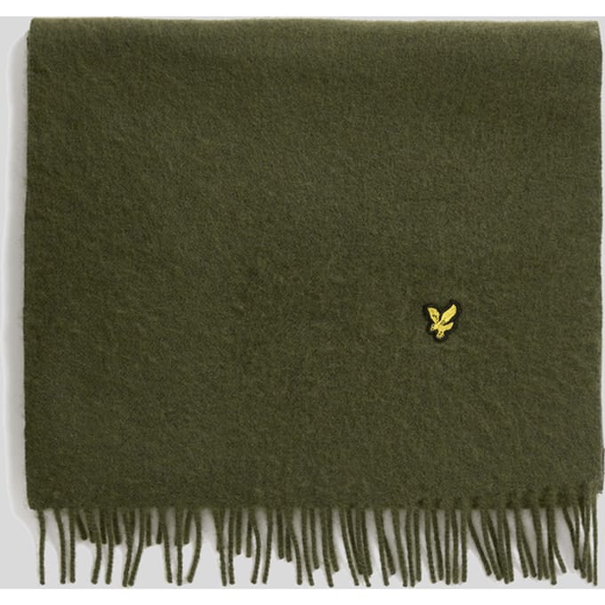 Lyle & Scott Plain lambswool scarf - deep depths
