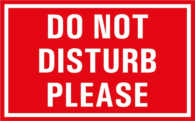 Do not disturb bordje - kunststof 400 x 250 mm